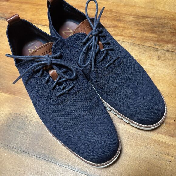 Cole Haan Original ZeroGrand Stitchlite Wingtip Oxford Navy Shoes Men's 8 M - Picture 1 of 11